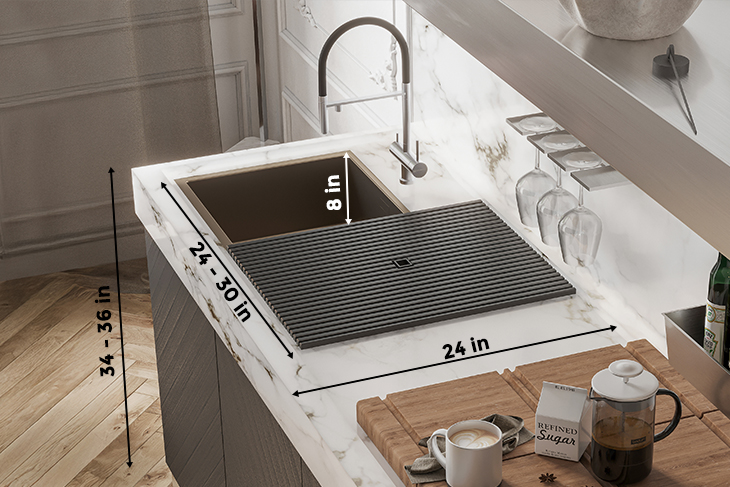 Kitchen dimensions for countertop and sink
