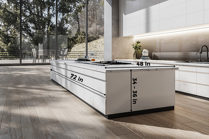 Kitchen dimensions for Kitchen Island